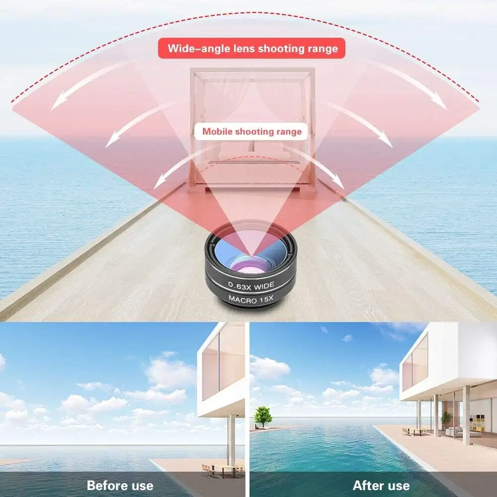 Godefa Phone Camera Lens Kit, 14 in 1 Lenses with Selfie Light for - 61ZB5J1